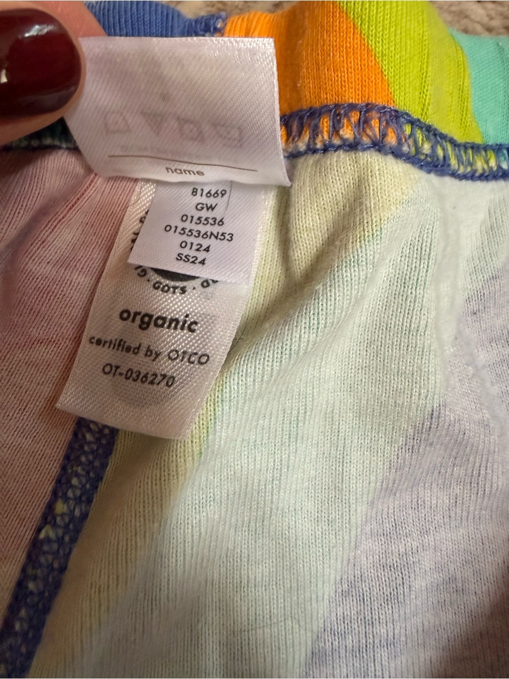 Hanna Andersson rainbow Wavy Stripe Lounge Shorts organic cotton size large - Picture 4 of 5